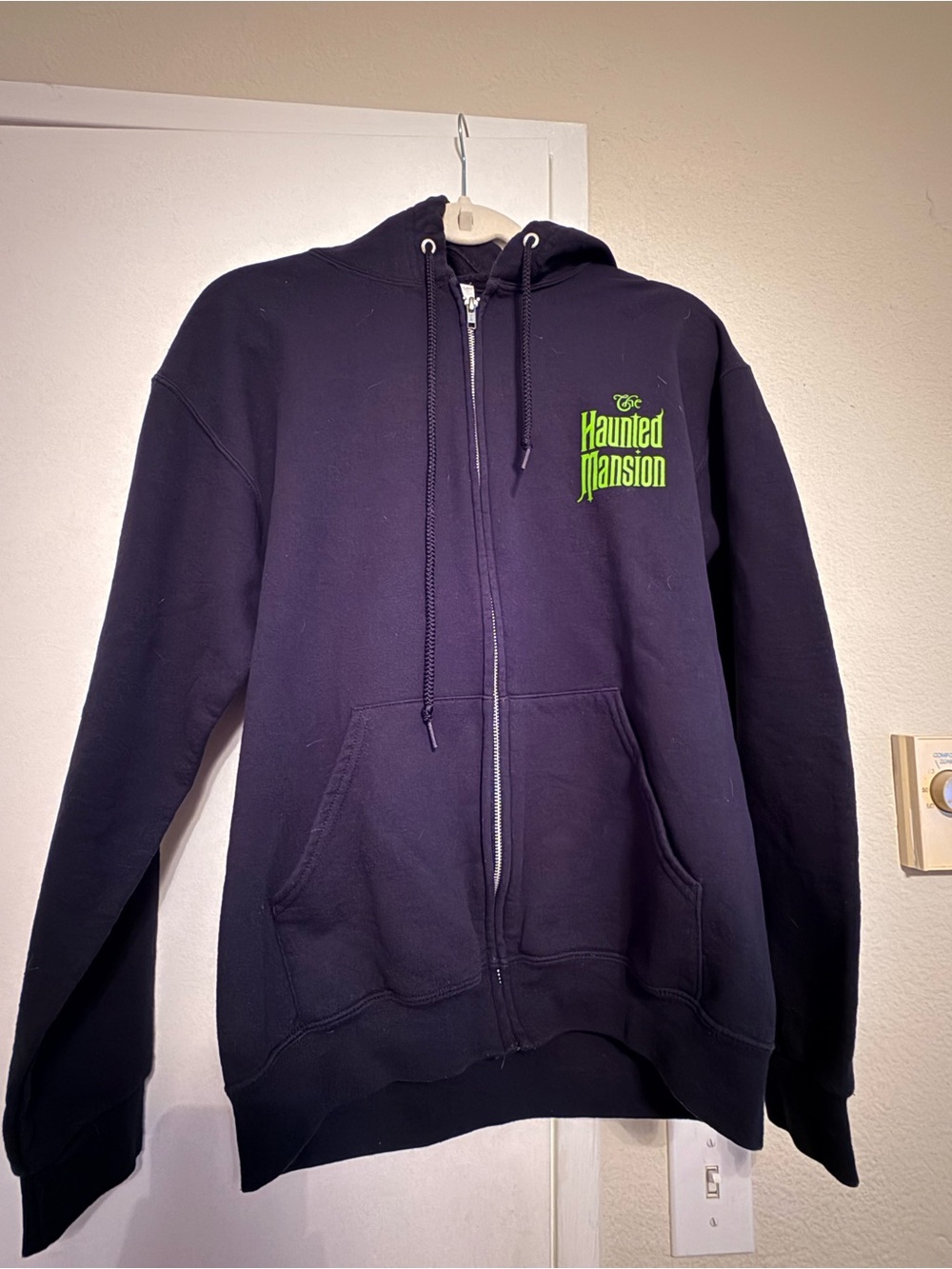 Disney Haunted Mansion Black Zip-Up Hoodie